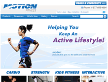 Tablet Screenshot of motionfitness.com